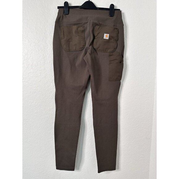 Carhartt Womens Olive Green Force Midweight Fitted Utility Legging Pants Size S - Picture 5 of 6